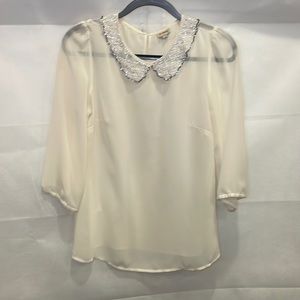 Daniel Creemieux sequined and beaded blouse- size small